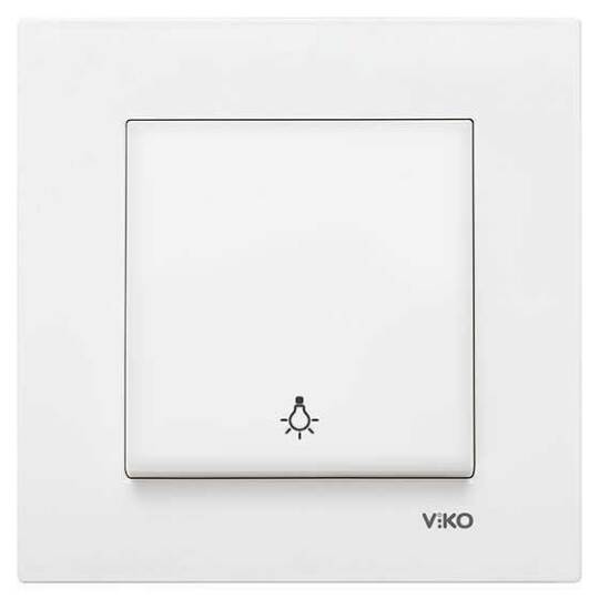 12 Adet Viko Karre Beyaz Light Mekanizma (Çerçeve Dahil) 90967003-12 - 2