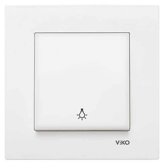 12 Adet Viko Karre Beyaz Light Mekanizma (Çerçeve Dahil) 90967003-12 - 2