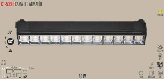 40W KAMA LED ARMATÜR (GÜNIŞIĞI) - 2