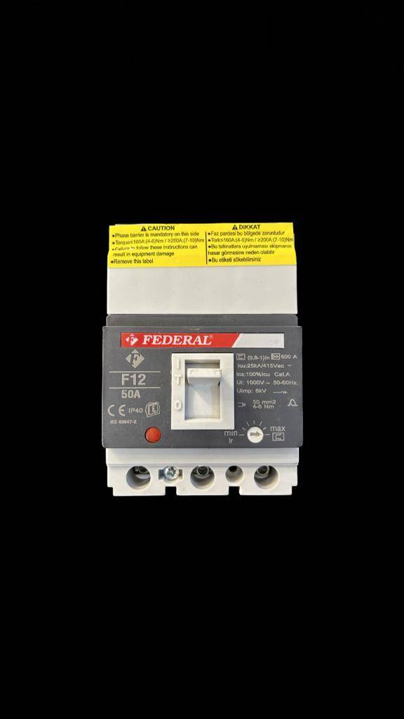 50A ALÇAK GERİLİM DEVRE KESİCİ TERMİK AYARLI FEDERAL - 1