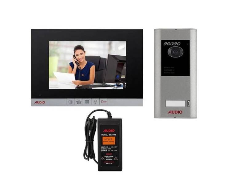 Audio 001465 10.1 inç Beyaz Bus Plus Dokunmatik Ekranlı Görüntülü Villa Set - 1