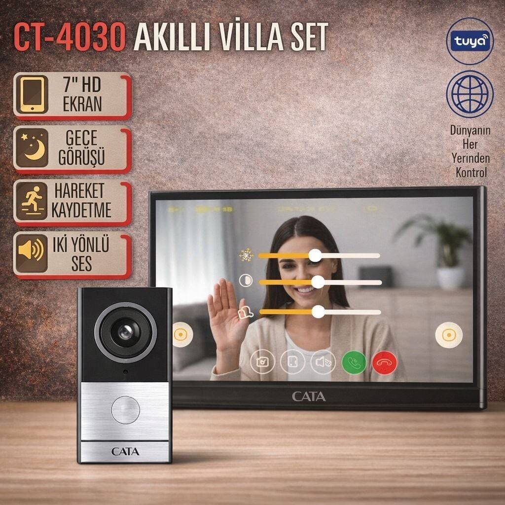 CATA CT-4030 Aklıllı Villa Set 7 İnç Hd Ekran Hareket Kaydetme - 1