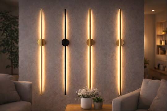 Cata CT-5211 Krom Kasa Günışığı Kılıç Dekoratif Çift Yönlü Duvar Aplik Armatür 75Cm - 2