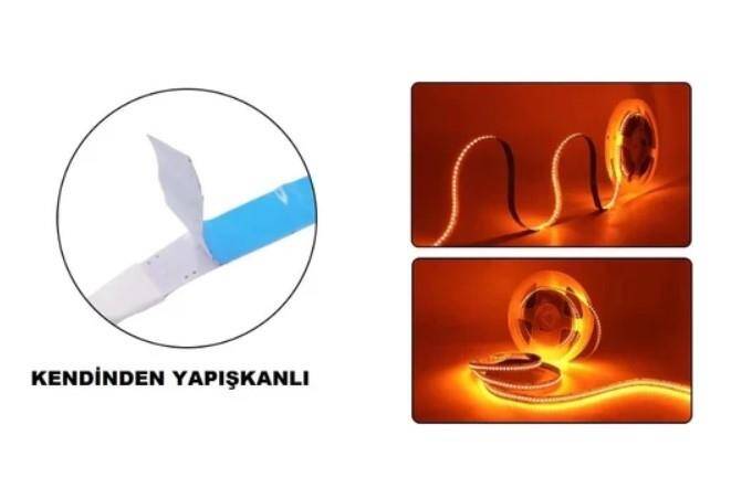 CT-4539A 24V 240 ÇİPLİ LED ŞERİT İÇ MEKAN (AMBER)(5 METRE) - 4