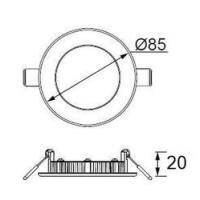 LD470 Slim Yuvarlak LED Panel 3W (6500K)(5 ADET) - 4