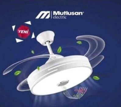 Mutlusan Aydınlatmalı Tavan Vantilatörü Bluetoothlu + Kumandalı - 1