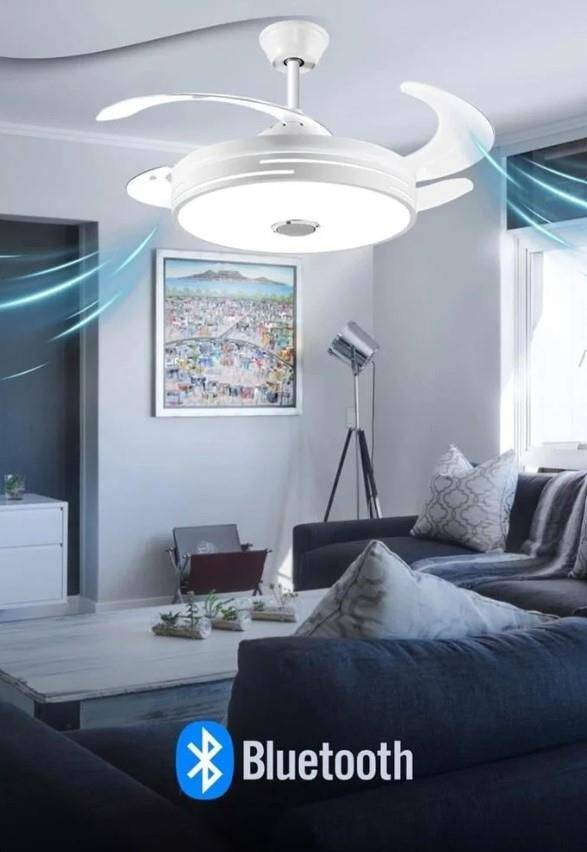 Mutlusan Aydınlatmalı Tavan Vantilatörü Bluetoothlu + Kumandalı - 6