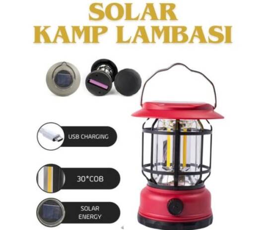 Mutlusan Kamp Feneri Solar ve USB Şarj Edilebilir - 3